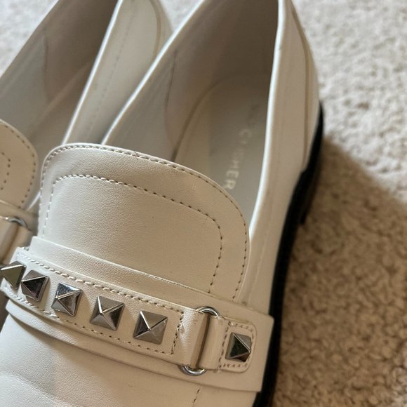 Marc Fisher | White & Silver *Studded* Loafers | Gently Used Condition | 6.5 - Picture 6 of 10